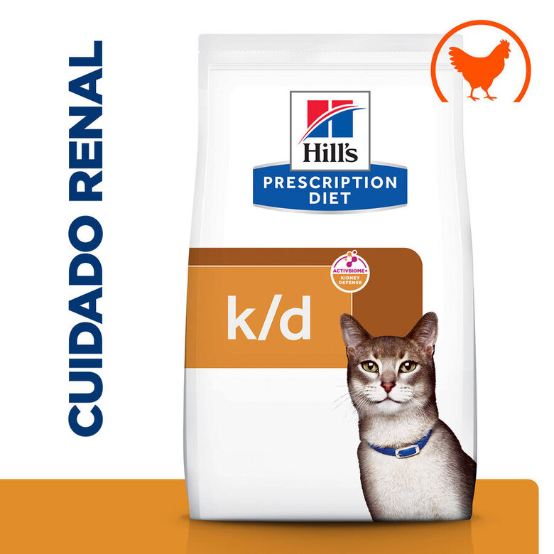 Hill's Prescription Diet Kidney Care k/d Frango ração para gatos, , large image number null